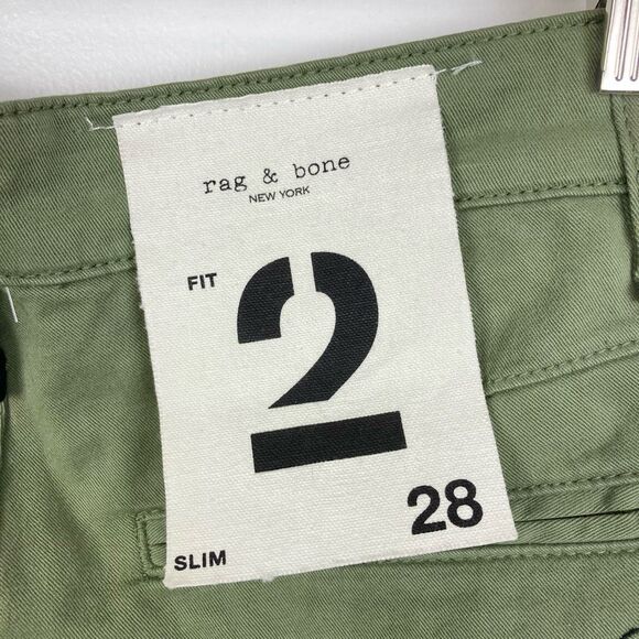 NWT Rag & Bone Men’s Fit 2 Stretch Twill Chino Mid Rise Pants in Pale Army sz 28 - Picture 5 of 9